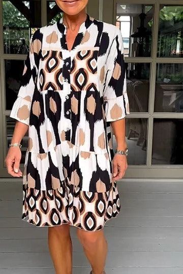 Rebecca™ Abstract Print Dress