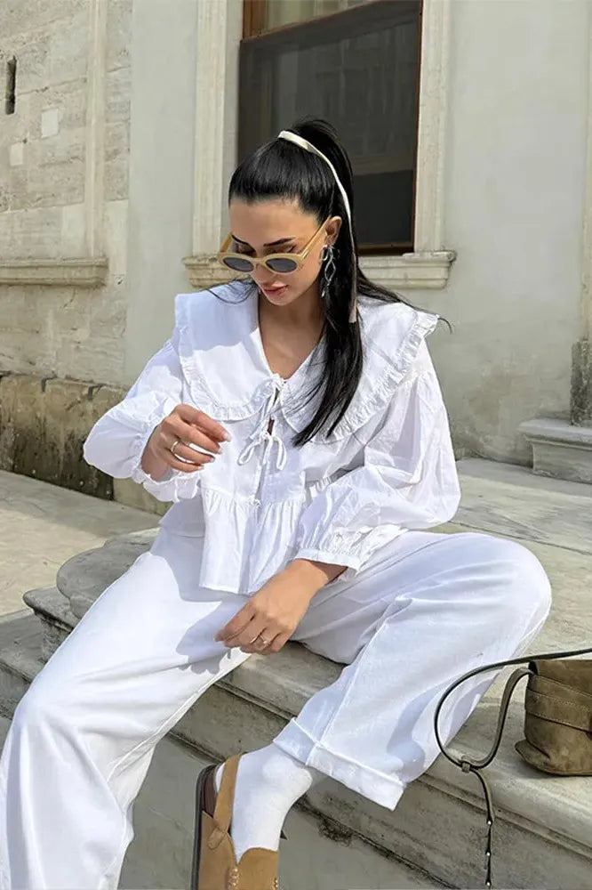 LanternElegance Lace Blouse