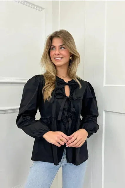 LaceCharm Bow Blouse