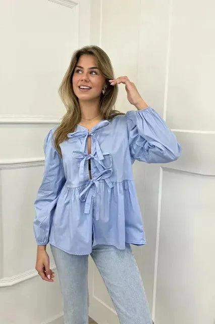 LaceCharm Bow Blouse