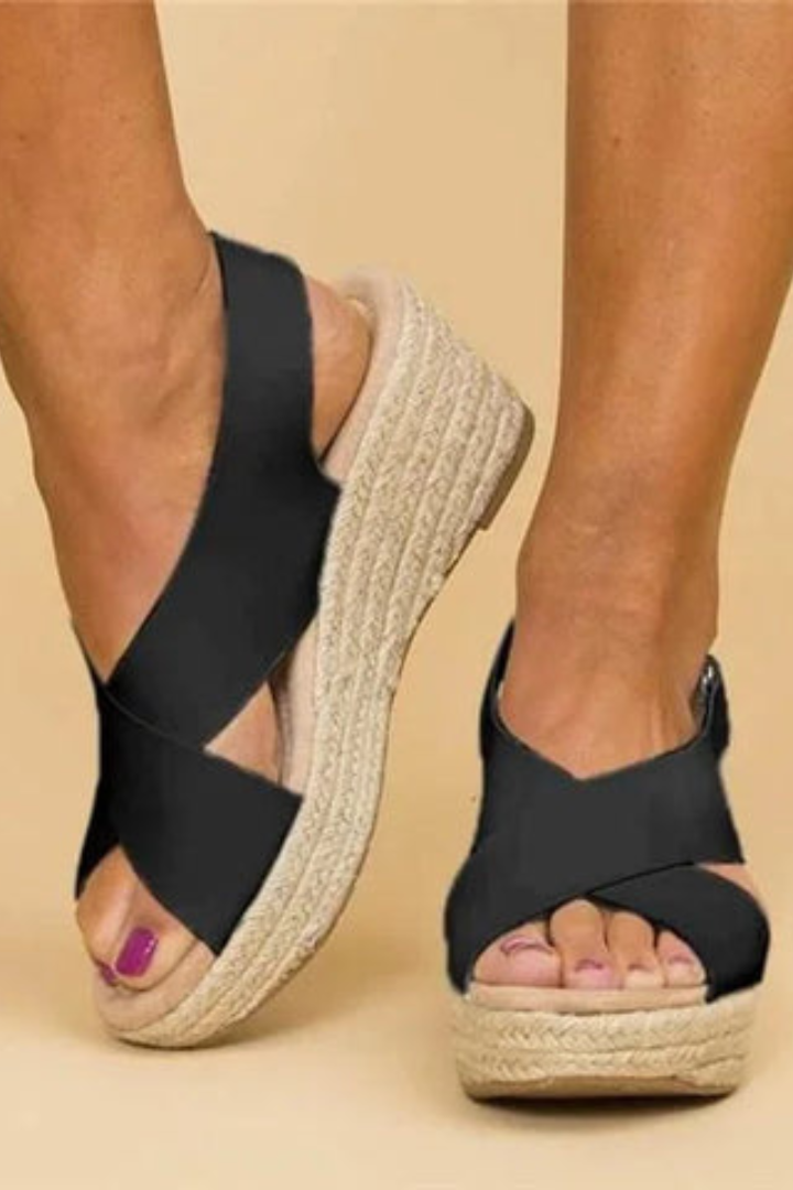 Amber™ Cross-Strap Wedges