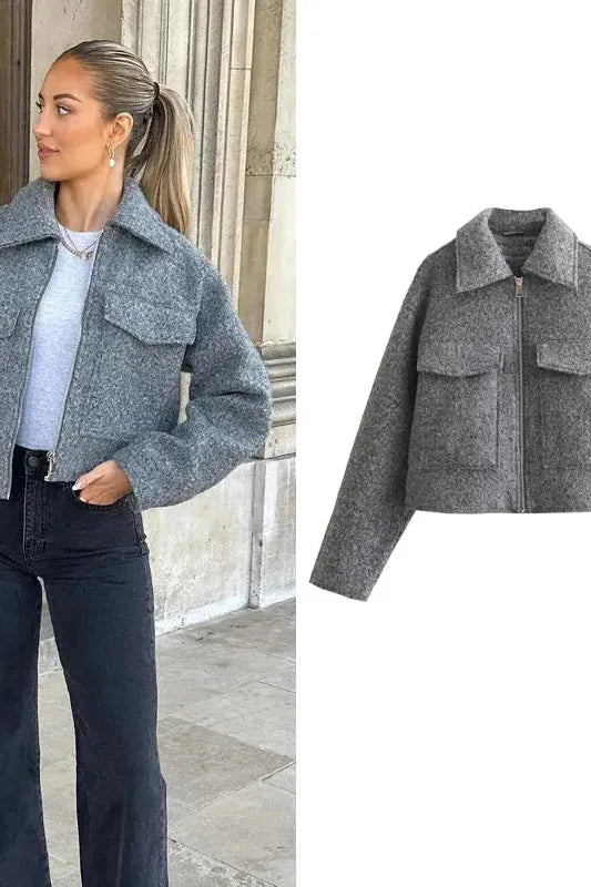 Meghan™ Sleek Cropped Coat