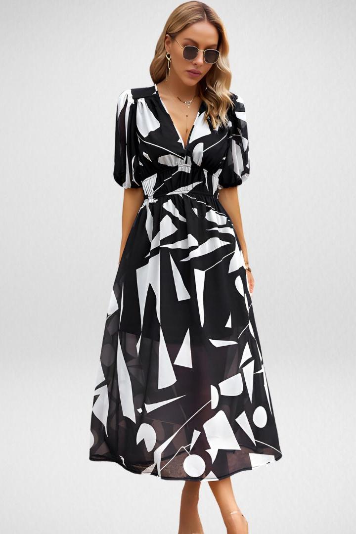 Roxy™ Printed V-Neck Dress