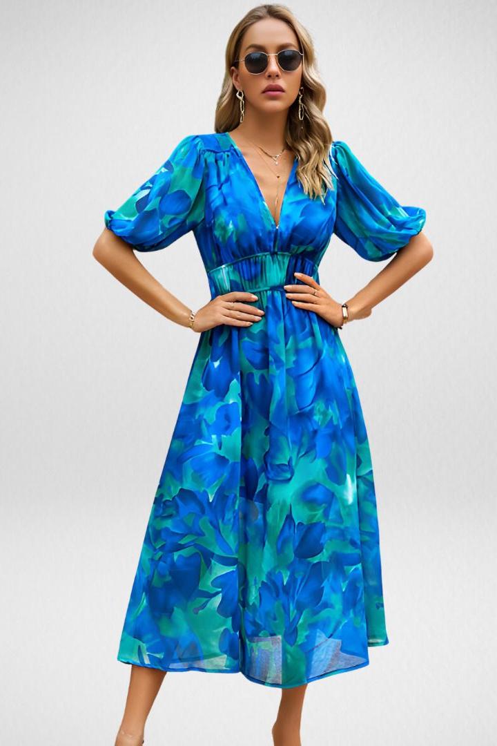 Roxy™ Printed V-Neck Dress
