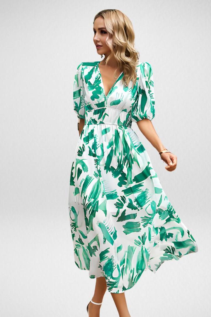 Roxy™ Printed V-Neck Dress