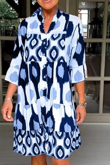 Rebecca™ Abstract Print Dress