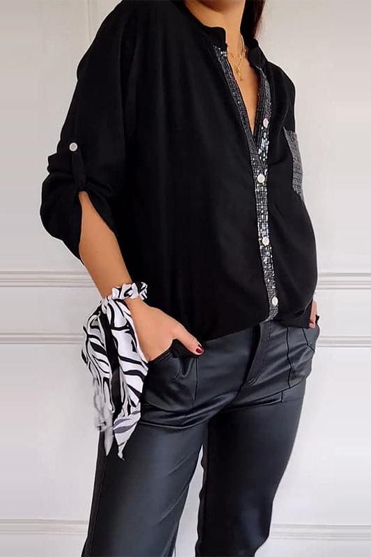 Harlow™ Sparkle Button-Up Blouse