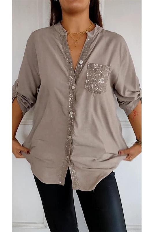 Harlow™ Sparkle Button-Up Blouse
