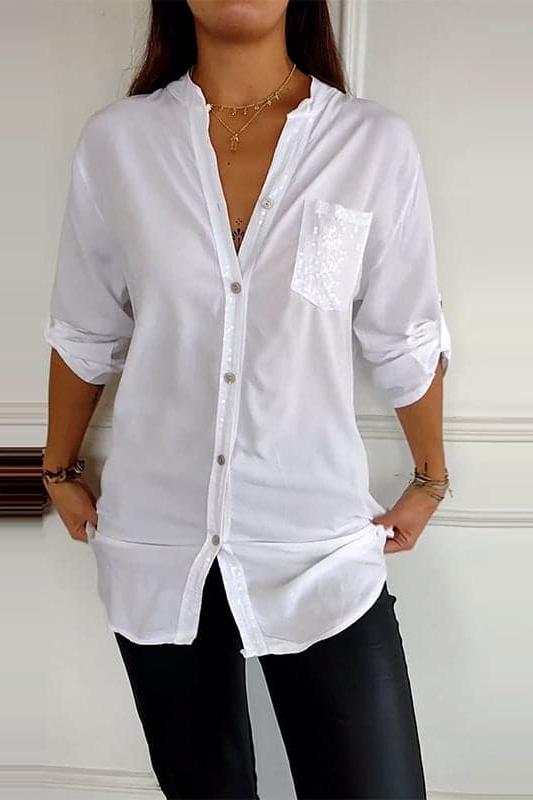Harlow™ Sparkle Button-Up Blouse